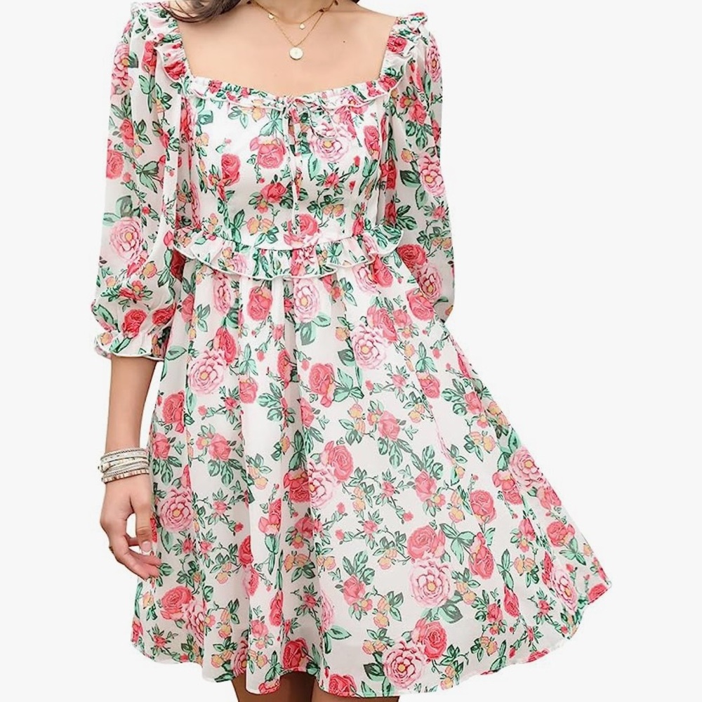 Amazon floral mini dress